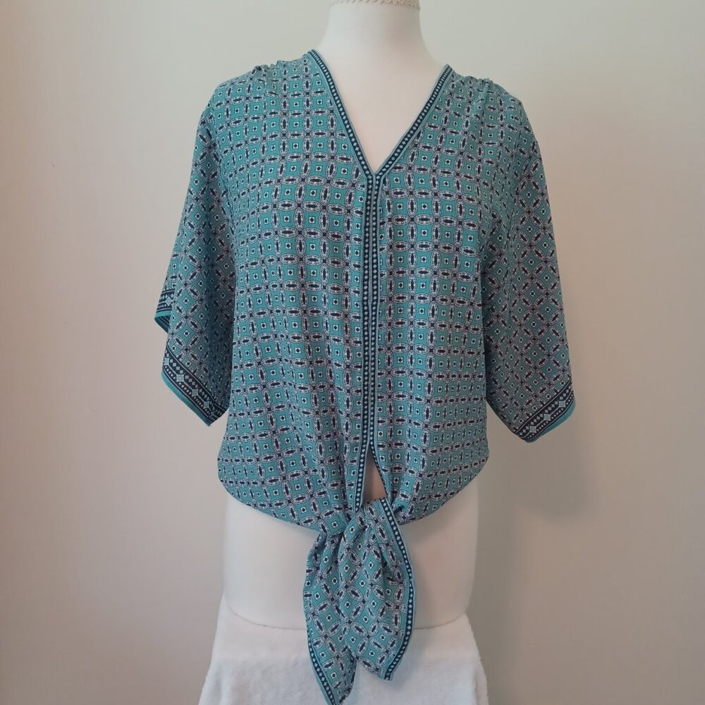 Max Studio tie-front blouse NWT